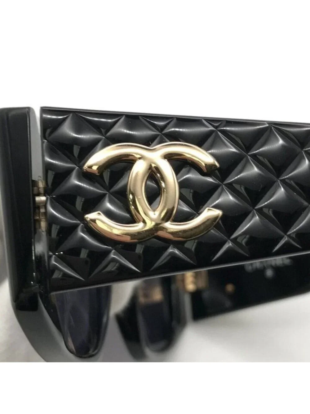 Chanel CC Logo Quilted Sunglasses Eyewear Black